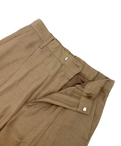 Plage（プラージュ）Plage (プラージュ) washable linen混 ハイウエストパンツ ブラウン サイズ:38の古着・服飾アイテム