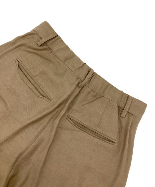 Plage（プラージュ）Plage (プラージュ) washable linen混 ハイウエストパンツ ブラウン サイズ:38の古着・服飾アイテム