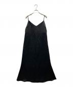 Nobleノーブル）の古着「サテンキャミソールワンピース」｜ブラック