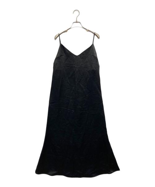 Noble（ノーブル）Noble (ノーブル) サテンキャミソールワンピース ブラック サイズ:無しの古着・服飾アイテム