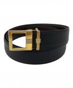 Christian Diorクリスチャン ディオール）の古着「レザーベルト」｜ブラック