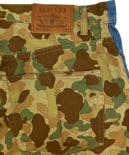 DAYTONA（デイトナ）DAYTONA (デイトナ) S.E.A.F C.P.H COTTON 1/2 PANTS グリーン×ブルー サイズ:W38　L30の古着・服飾アイテム