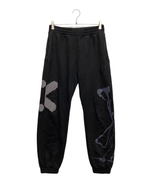 McQ Alexander McQueen（マックキュー アレキサンダーマックイーン）McQ Alexander McQueen (マックキュー アレキサンダーマックイーン) 刺繍スウェットパンツ ブラック サイズ:XSの古着・服飾アイテム