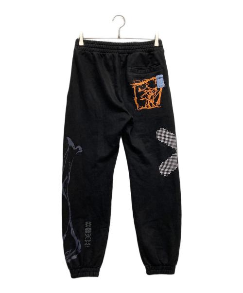 McQ Alexander McQueen（マックキュー アレキサンダーマックイーン）McQ Alexander McQueen (マックキュー アレキサンダーマックイーン) 刺繍スウェットパンツ ブラック サイズ:XSの古着・服飾アイテム