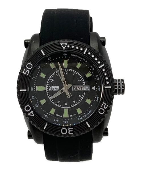 shark army（シャーク アーミー）shark army (シャーク アーミー) リストウォッチ ブラックの古着・服飾アイテム