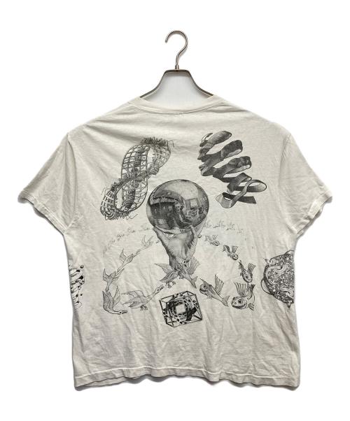 ANDAZIA（アンダジア）ANDAZIA (アンダジア) 90ｓMC ESCHER マルチアートTシャツ ホワイト サイズ:ＸＬ　の古着・服飾アイテム
