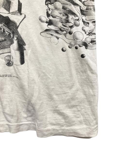 ANDAZIA（アンダジア）ANDAZIA (アンダジア) 90ｓMC ESCHER マルチアートTシャツ ホワイト サイズ:ＸＬ　の古着・服飾アイテム
