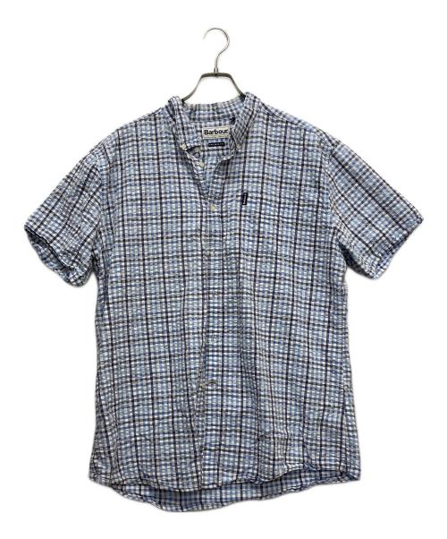 Barbour（バブアー）Barbour (バブアー) シアサッカーS/Sシャツ ブルー サイズ:XXLの古着・服飾アイテム