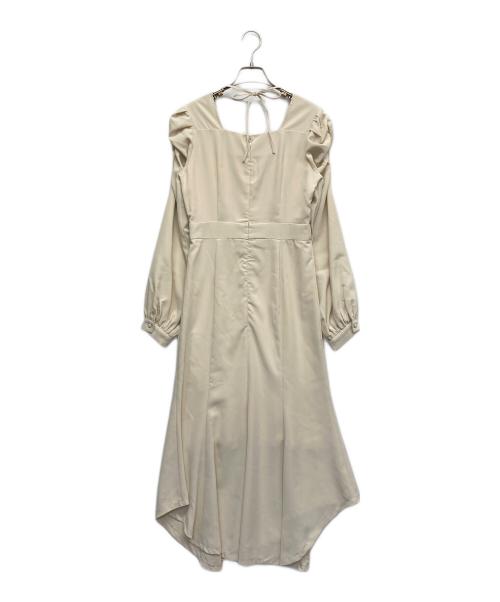 La lune（ラリューン）la lune (ラリューン) ボリュームパフアシンメトリーワンピース ベージュ サイズ:Fの古着・服飾アイテム