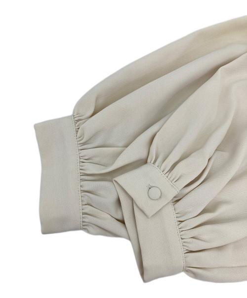 La lune（ラリューン）la lune (ラリューン) ボリュームパフアシンメトリーワンピース ベージュ サイズ:Fの古着・服飾アイテム