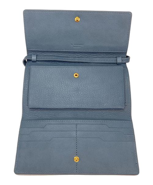 IL BISONTE（イル ビゾンテ）IL BISONTE (イル ビゾンテ) お財布ショルダーバッグ ブルーの古着・服飾アイテム