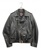 Schottショット）の古着「ワンスターダブルライダースジャケット」｜ブラック