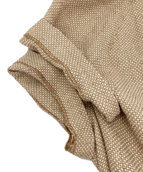 MaxMara（マックスマーラ）MaxMara (マックスマーラ) ベルト付き半袖リネンワンピース ベージュ サイズ:40の古着・服飾アイテム