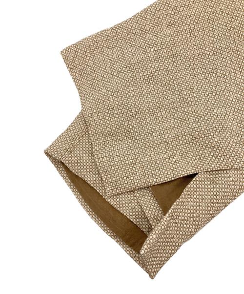 MaxMara（マックスマーラ）MaxMara (マックスマーラ) ベルト付き半袖リネンワンピース ベージュ サイズ:40の古着・服飾アイテム