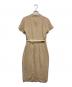 MaxMara (マックスマーラ) ベルト付き半袖リネンワンピース ベージュ サイズ:40：12000円
