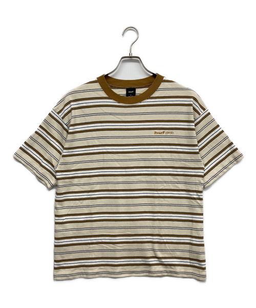 HUF（ハフ）HUF (ハフ) ボーダーTシャツ ブラウン サイズ:Sの古着・服飾アイテム