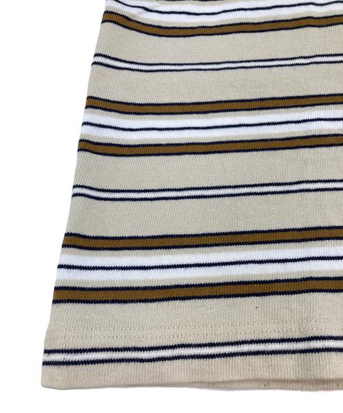 HUF（ハフ）HUF (ハフ) ボーダーTシャツ ブラウン サイズ:Sの古着・服飾アイテム