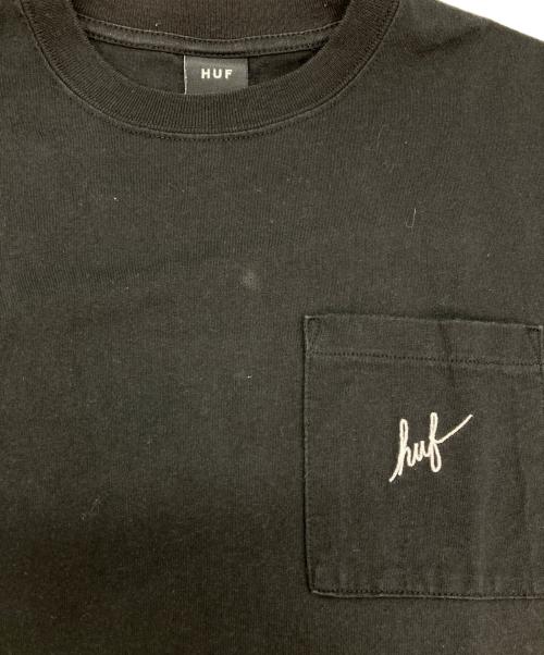HUF（ハフ）HUF (ハフ) ポケットTシャツ ブラック サイズ:Sの古着・服飾アイテム