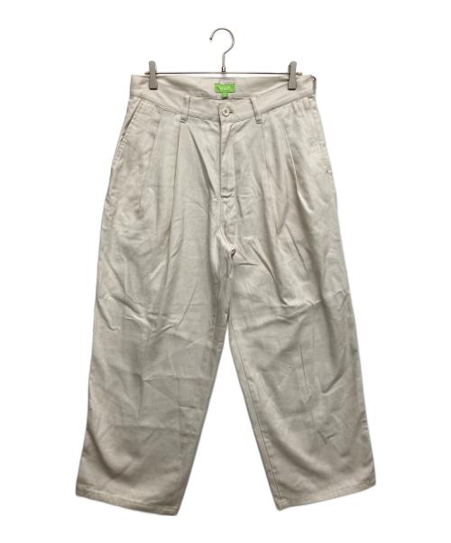 HUF（ハフ）HUF (ハフ) タックパンツ ホワイト サイズ:W32の古着・服飾アイテム