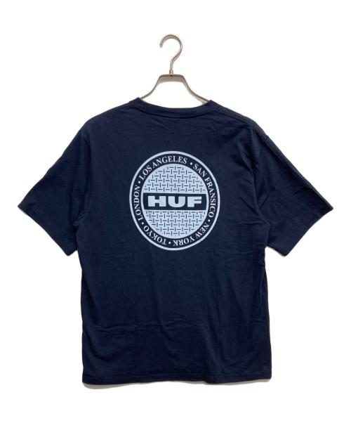 HUF（ハフ）HUF (ハフ) バックプリントTシャツ ネイビー サイズ:Mの古着・服飾アイテム
