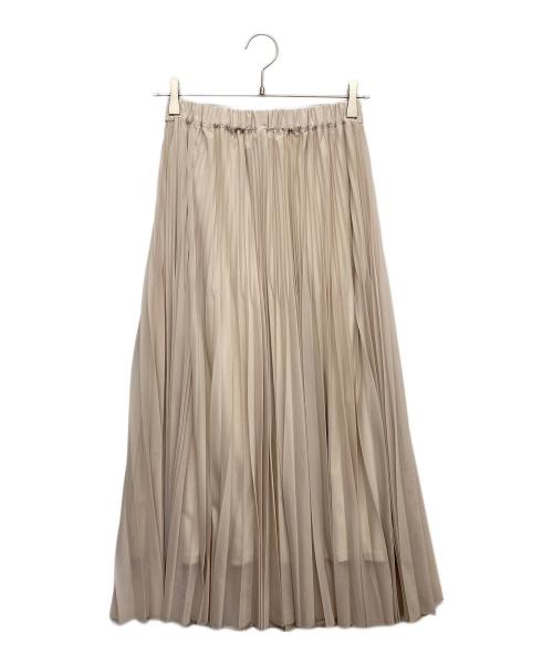FRAY ID（フレイ アイディー）FRAY ID (フレイ アイディー) シアーチュールプリーツスカート ベージュ サイズ:1の古着・服飾アイテム