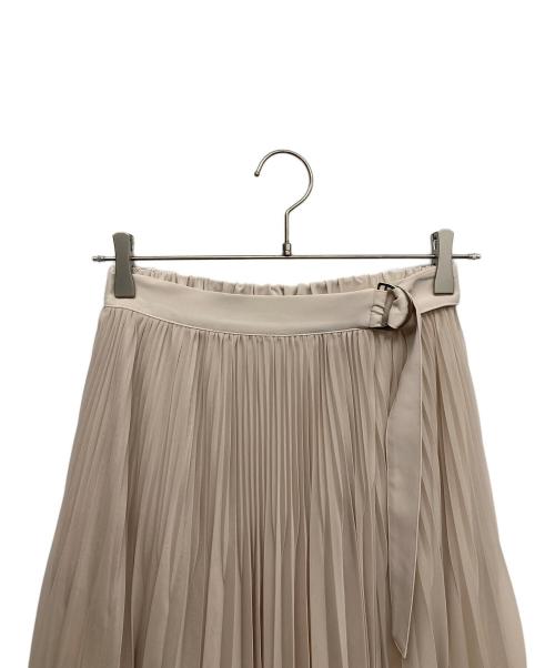 FRAY ID（フレイ アイディー）FRAY ID (フレイ アイディー) シアーチュールプリーツスカート ベージュ サイズ:1の古着・服飾アイテム