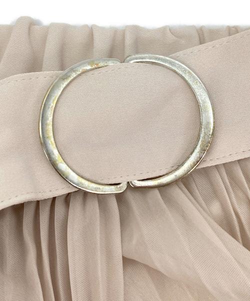 FRAY ID（フレイ アイディー）FRAY ID (フレイ アイディー) シアーチュールプリーツスカート ベージュ サイズ:1の古着・服飾アイテム