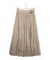 FRAY ID（フレイ アイディー）の古着「シアーチュールプリーツスカート」｜ベージュ