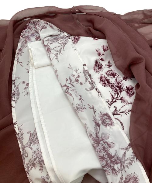 Snidel（スナイデル）Snidel (スナイデル) シフォンオーバープリントスカート ピンク サイズ:1の古着・服飾アイテム