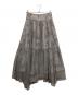 Snidel（スナイデル）の古着「シフォンオーバープリントスカート」｜グレー