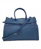 CHRISTIAN VILLAクリスチャンヴィラ）の古着「PEGGY2WAYレザーバッグ」｜ブルー