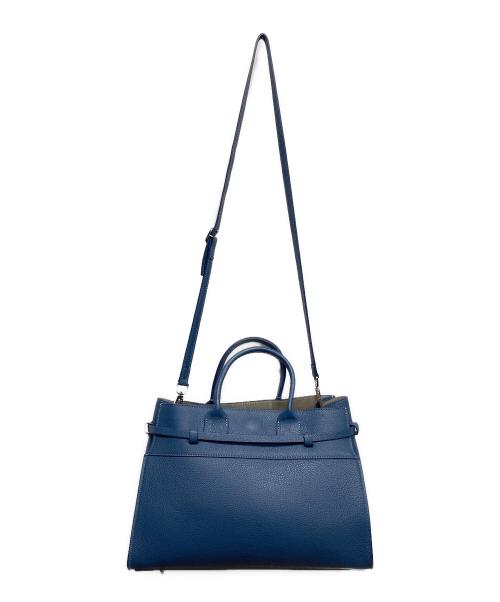 CHRISTIAN VILLA（クリスチャンヴィラ）CHRISTIAN VILLA (クリスチャンヴィラ) PEGGY2WAYレザーバッグ ブルーの古着・服飾アイテム