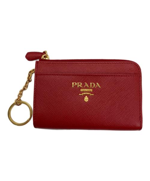 PRADA（プラダ）PRADA (プラダ) SAFFIANO METAL キーポーチ レッドの古着・服飾アイテム