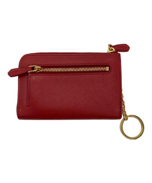 PRADA（プラダ）PRADA (プラダ) SAFFIANO METAL キーポーチ レッドの古着・服飾アイテム
