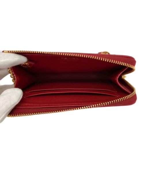 PRADA（プラダ）PRADA (プラダ) SAFFIANO METAL キーポーチ レッドの古着・服飾アイテム