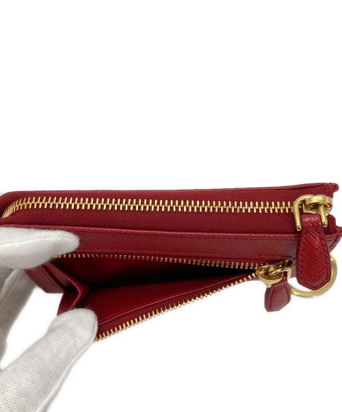 PRADA（プラダ）PRADA (プラダ) SAFFIANO METAL キーポーチ レッドの古着・服飾アイテム