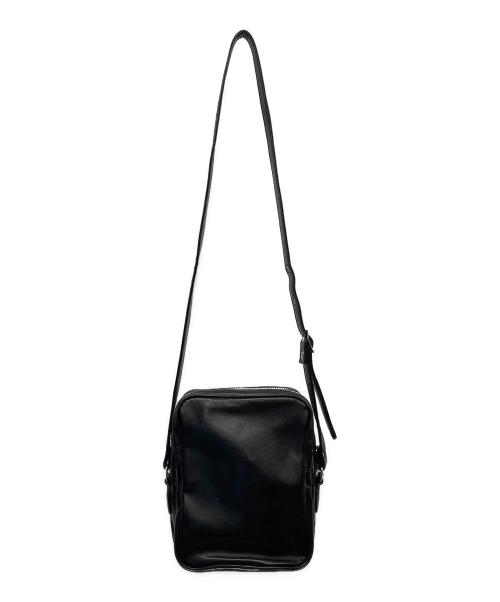 COMME des GARCONS（コムデギャルソン）COMME des GARCONS (コムデギャルソン) フェイクレザー ショルダーバッグ ブラックの古着・服飾アイテム