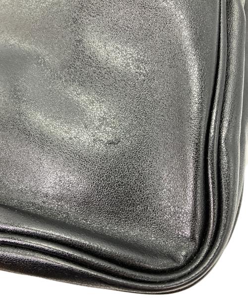 COMME des GARCONS（コムデギャルソン）COMME des GARCONS (コムデギャルソン) フェイクレザー ショルダーバッグ ブラックの古着・服飾アイテム