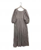 VERMEIL par ienaヴェルメイユ パー イエナ）の古着「ワッシャーリネンワンピース」｜ブラウン