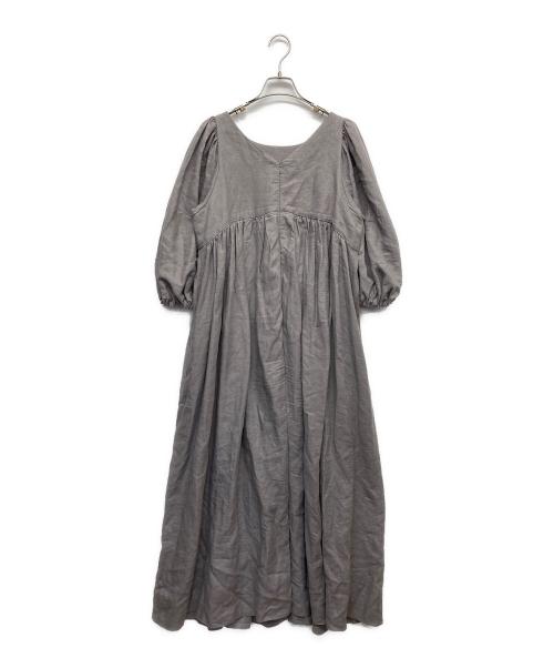 VERMEIL par iena（ヴェルメイユ パー イエナ）VERMEIL par iena (ヴェルメイユ パー イエナ) ワッシャーリネンワンピース ブラウン サイズ:無しの古着・服飾アイテム