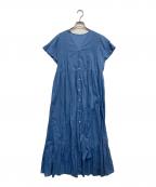 SLOBE IENAスローブ イエナ）の古着「コットンボイルピンタックティアードワンピース」｜ブルー