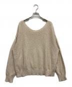Spick and Spanスピック＆スパン）の古着「ペーパーヤーン2WAYプルオーバー」｜ベージュ