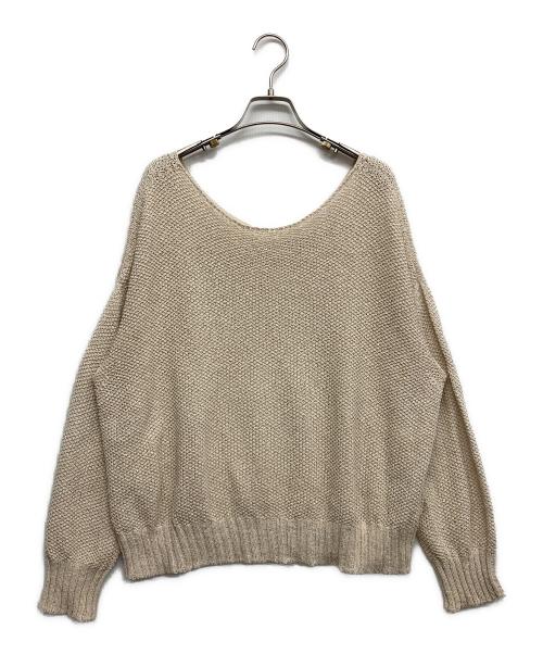 Spick and Span（スピック＆スパン）Spick and Span (スピックアンドスパン) ペーパーヤーン2WAYプルオーバー ベージュ サイズ:FREEの古着・服飾アイテム