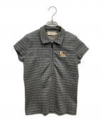maison kitsuneメゾンキツネ）の古着「ジップアップポロシャツ」｜グレー