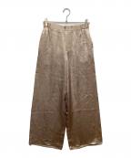 GALLARDA GALANTE NAVYガリャルダガランテネイビー）の古着「サテンパンツ」｜ブラウン