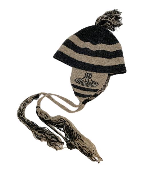 Vivienne Westwood（ヴィヴィアンウエストウッド）Vivienne Westwood (ヴィヴィアンウエストウッド) ニット帽 ブラウンの古着・服飾アイテム