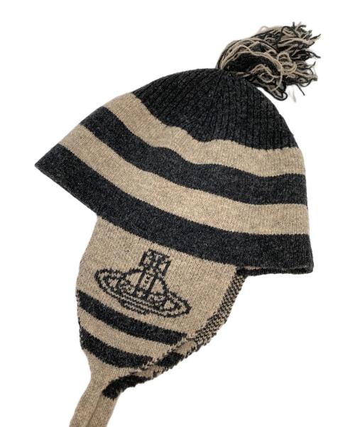 Vivienne Westwood（ヴィヴィアンウエストウッド）Vivienne Westwood (ヴィヴィアンウエストウッド) ニット帽 ブラウンの古着・服飾アイテム