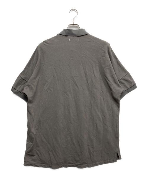 nonnative（ノンネイティブ）nonnative (ノンネイティブ) CLERK S/S POLO SHIRT COTTON PIQUE OVERDYED グレー サイズ:3の古着・服飾アイテム