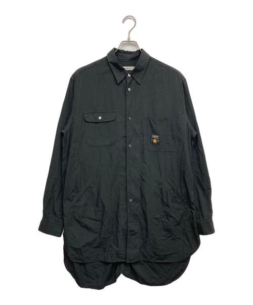 UNDERCOVER（アンダーカバー）UNDERCOVER (アンダーカバー) ヴィンテージクロス ロングシャツ ブラック サイズ:3の古着・服飾アイテム
