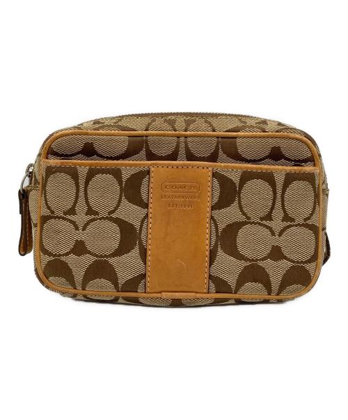 COACH（コーチ）COACH (コーチ) ウエストポーチ ブラウンの古着・服飾アイテム